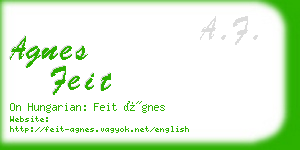 agnes feit business card